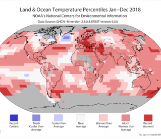 Mapa mundo das temperaturas mostra ano escaldante